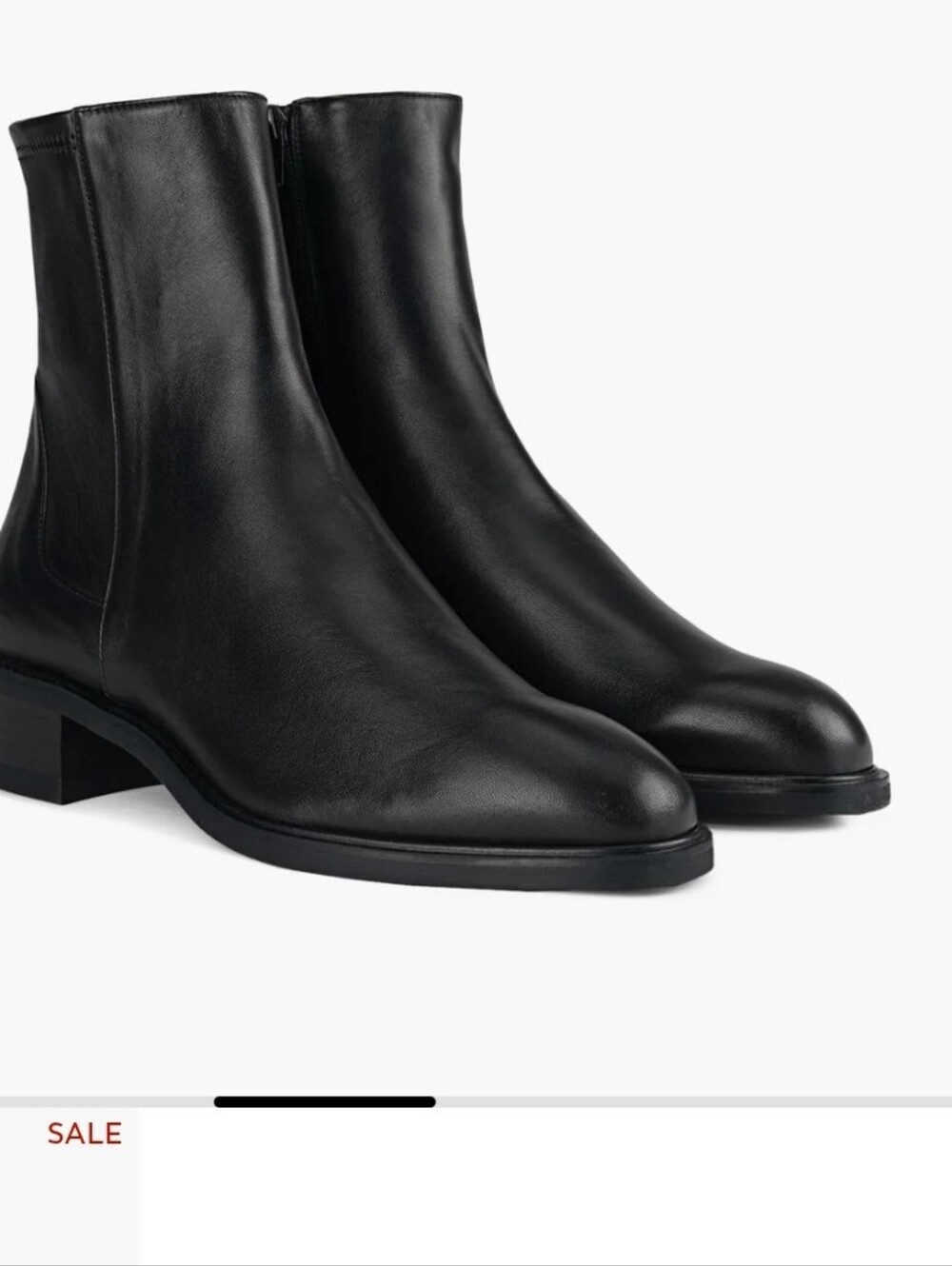 Black Leather Vibram By BROWNS COUTURE Women's Mid-Calf Zip Boots